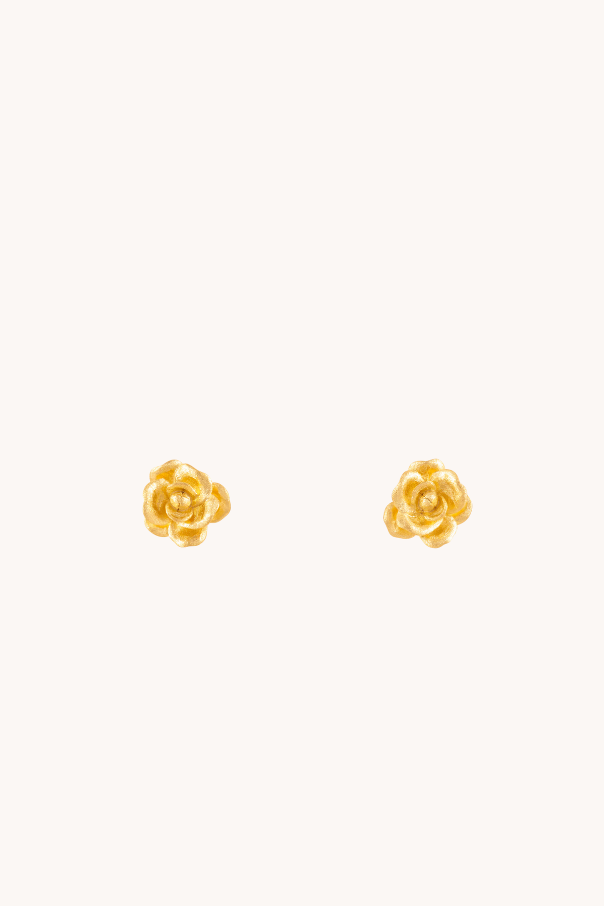 Rose Multiflora Gold Stud Earrings