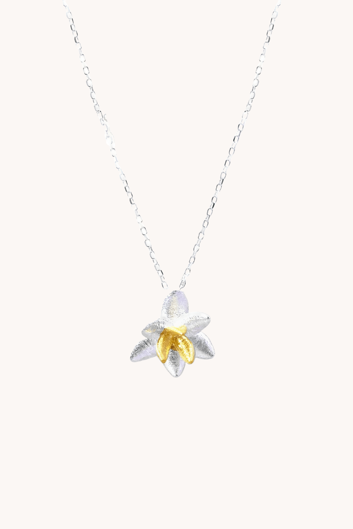 Lotus Blossom Silver Necklace