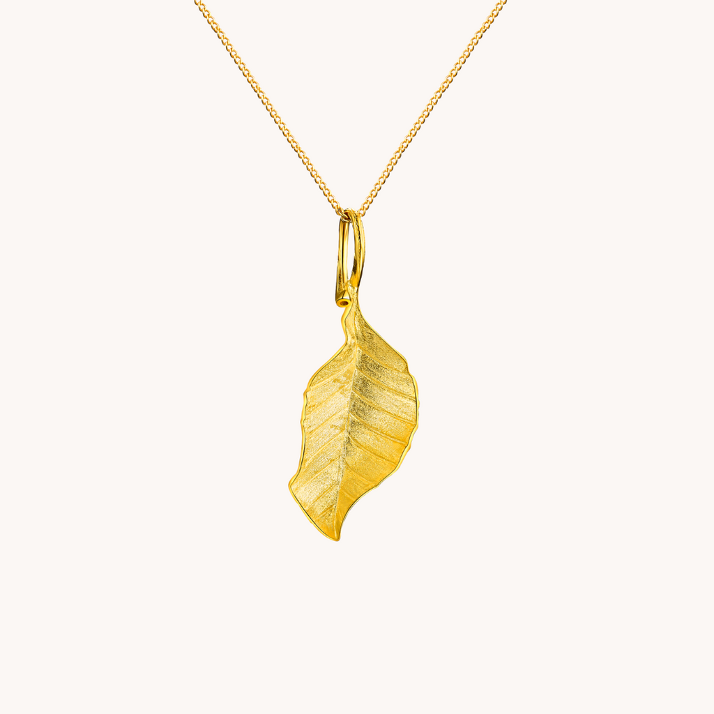 Cherry Blossom Cascade Gold Pendant With Chain - Gratinsta