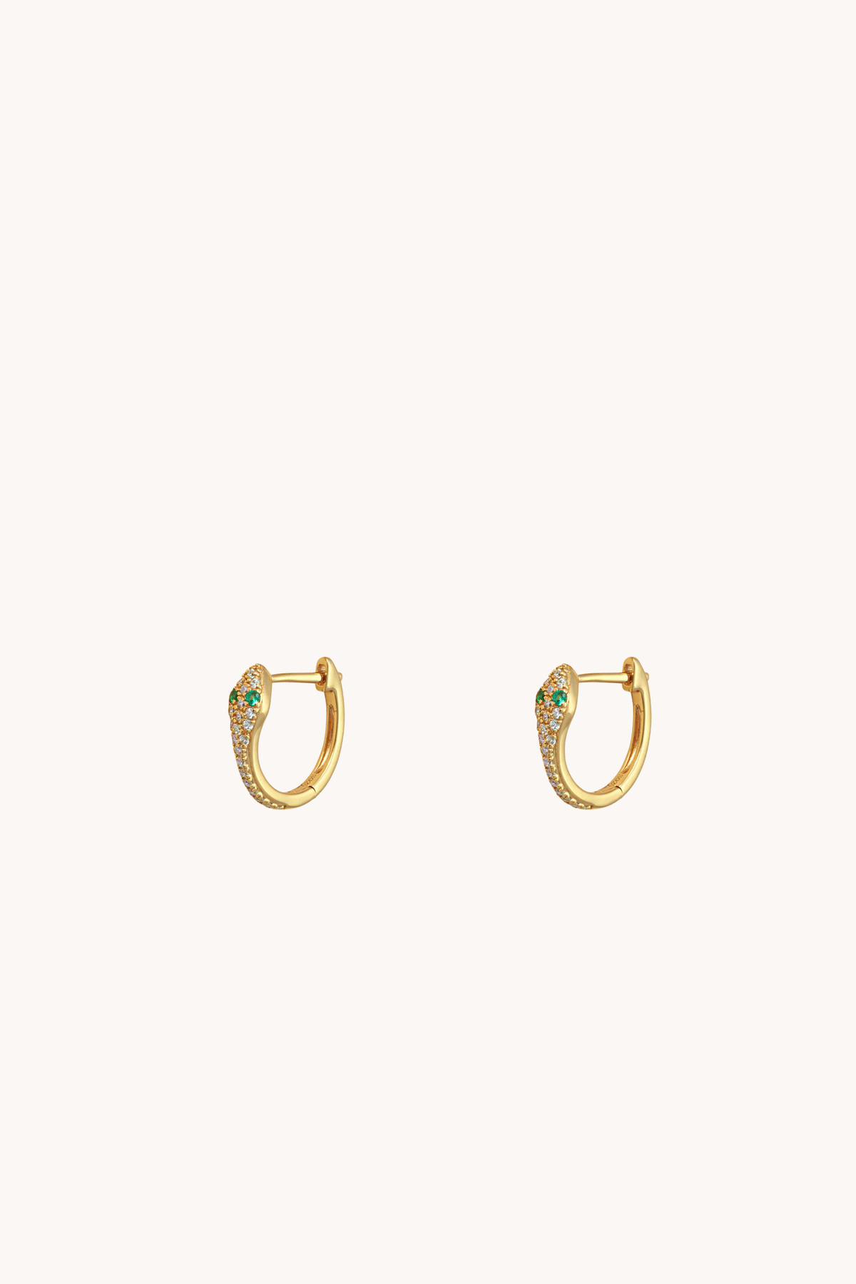 Snake Gold Stud Earrings
