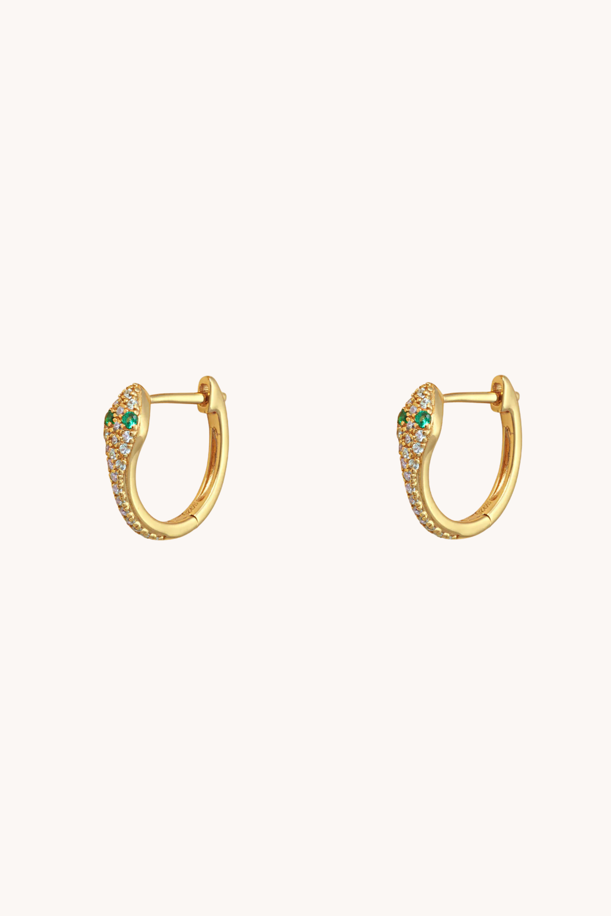 Snake Gold Stud Earrings