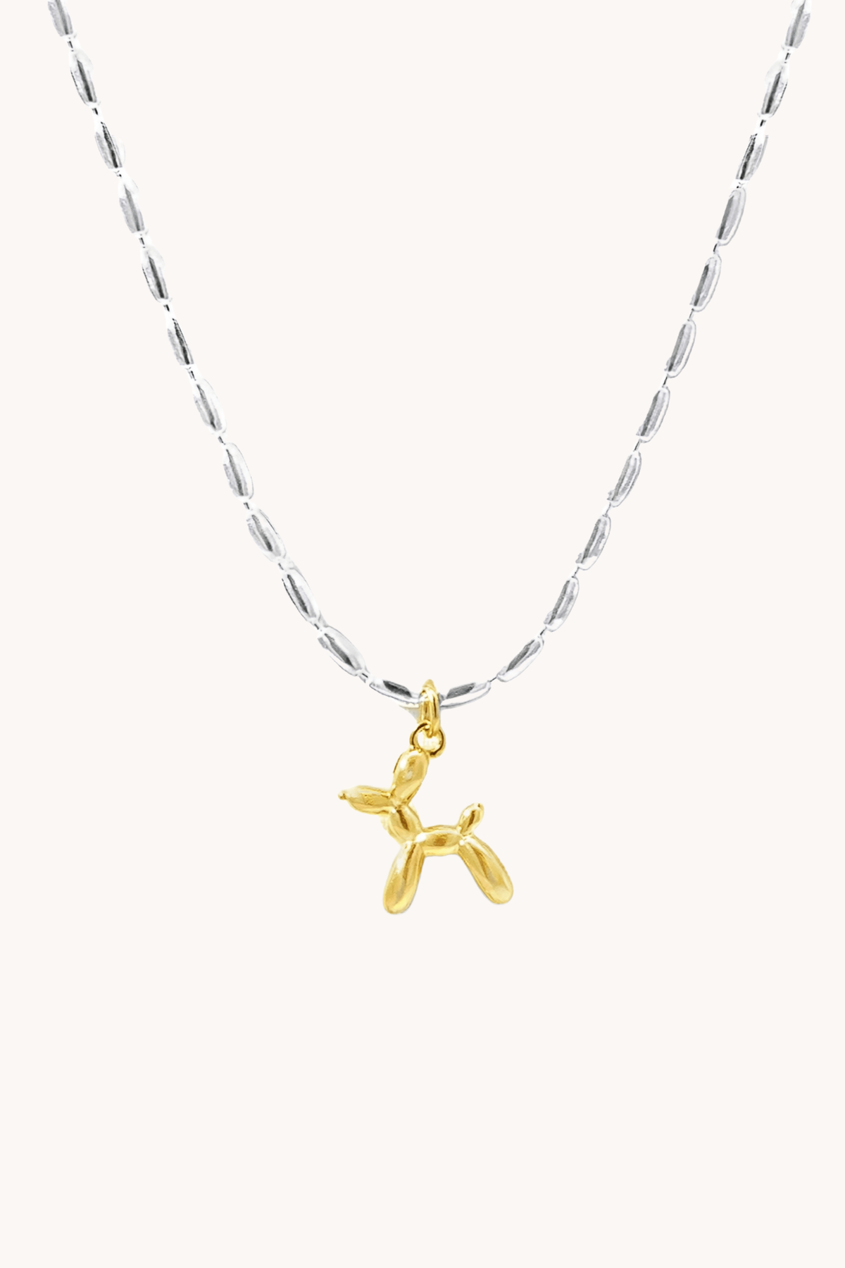 Gold Balloon Dog Necklace