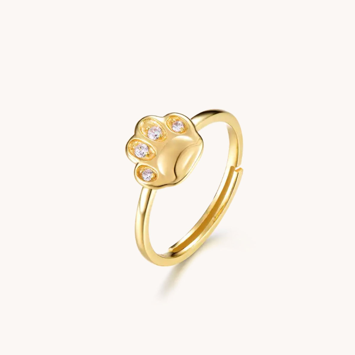 Paw Gold Adjustable Ring
