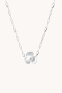 Broad Leaf Silver Necklace