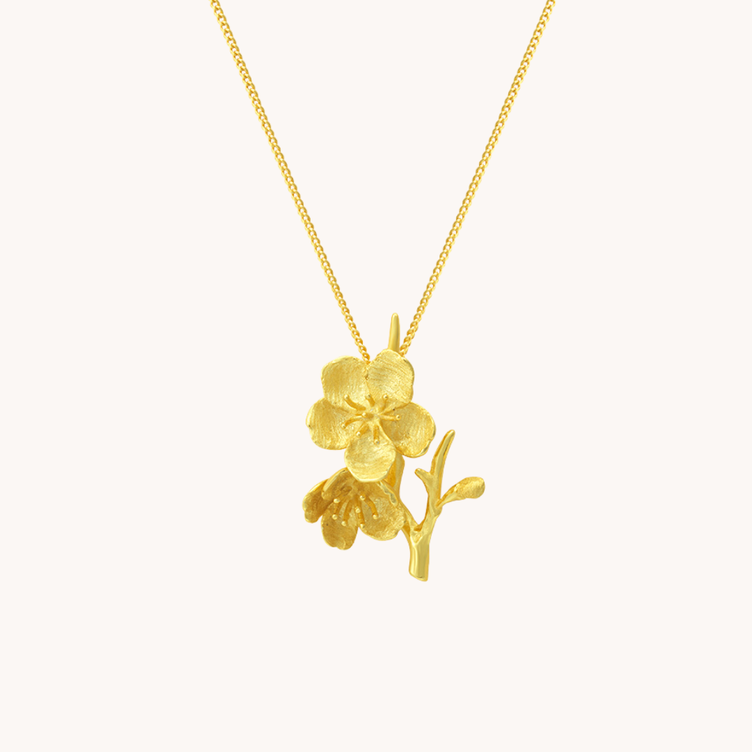 Flower Bunch Gold Pendant with chain