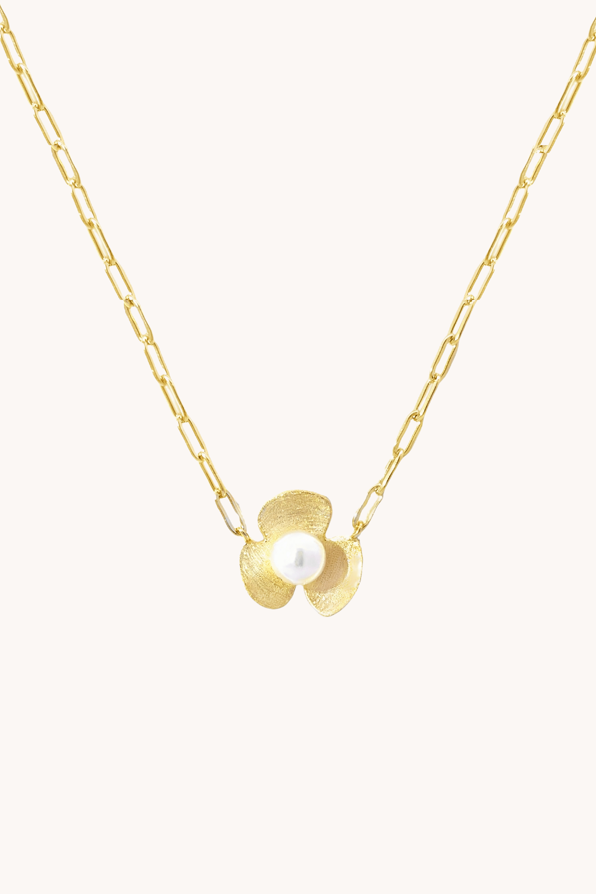Broad Leaf Gold Necklace