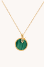 Snake Malachite Pendant With Chain
