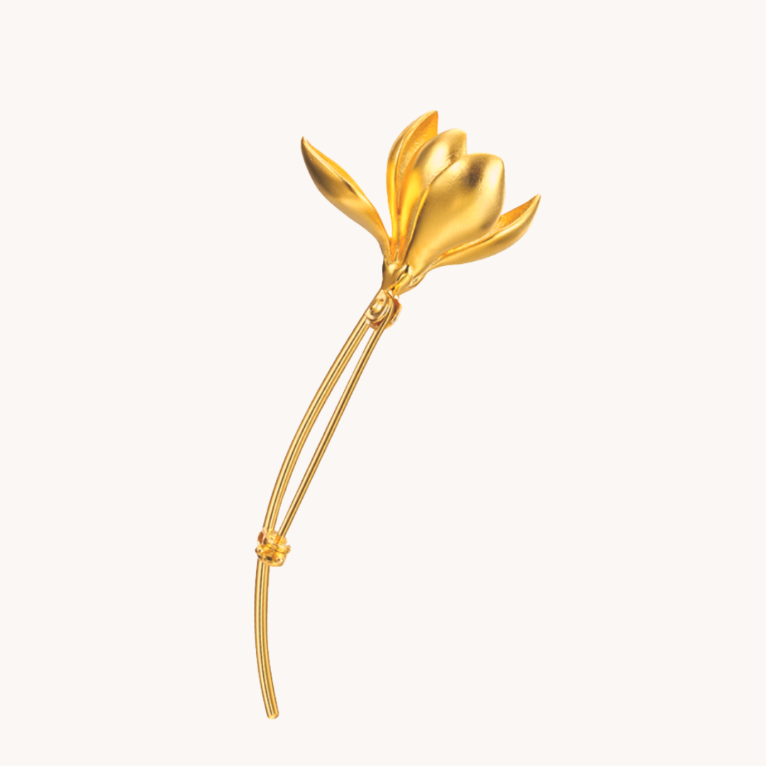 Daffodil Gold Brooch