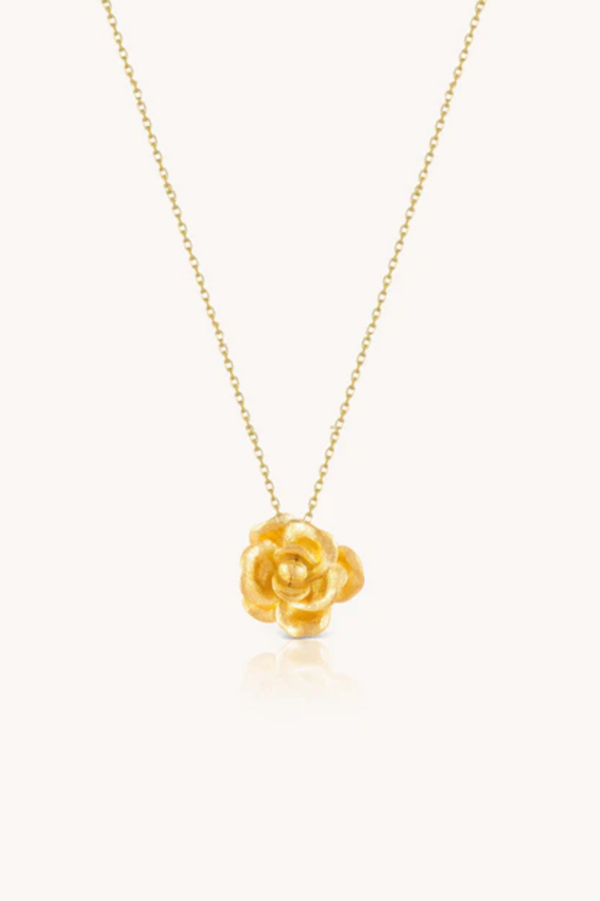 Rose multiflora gold necklace