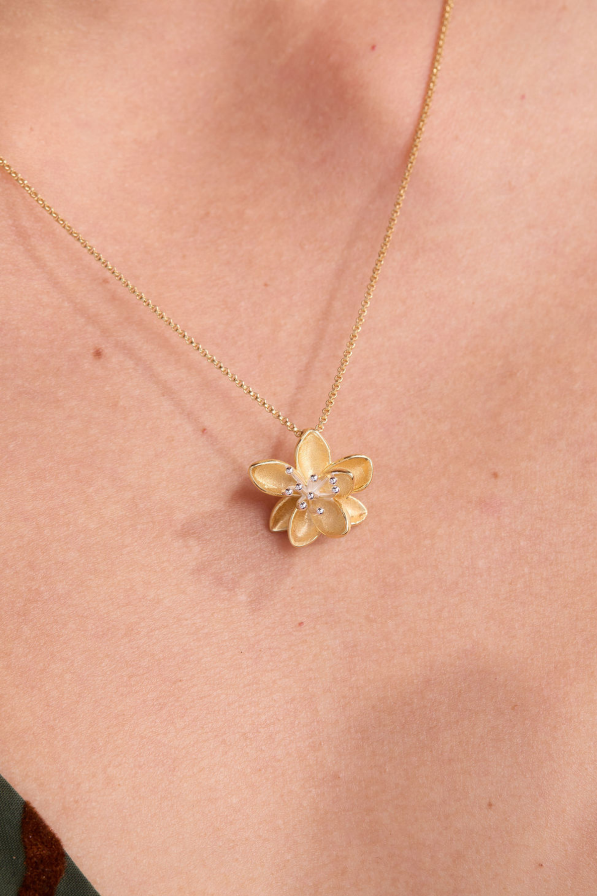 Lotus Gold Necklace