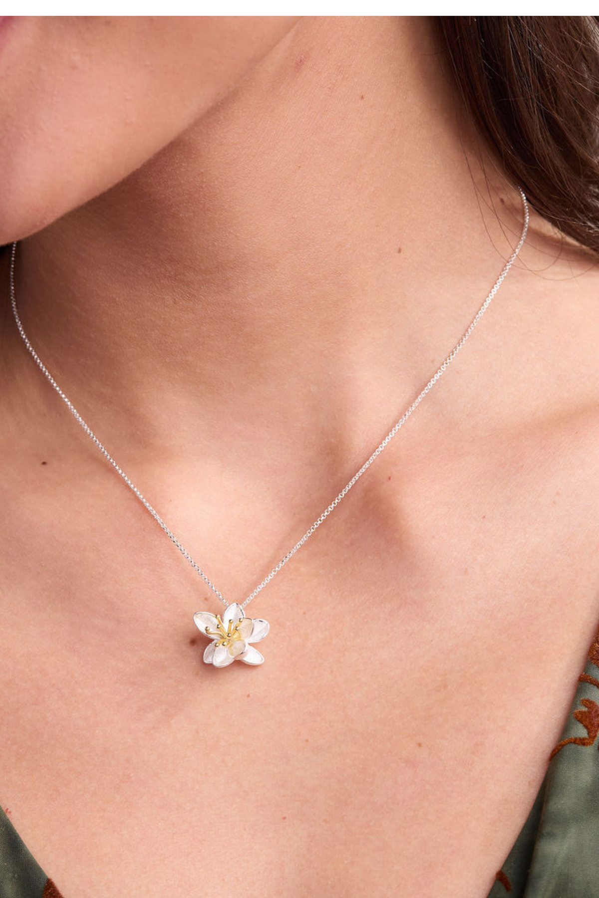 Lotus Silver Necklace