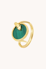 Snake Malachite Adjustable Ring