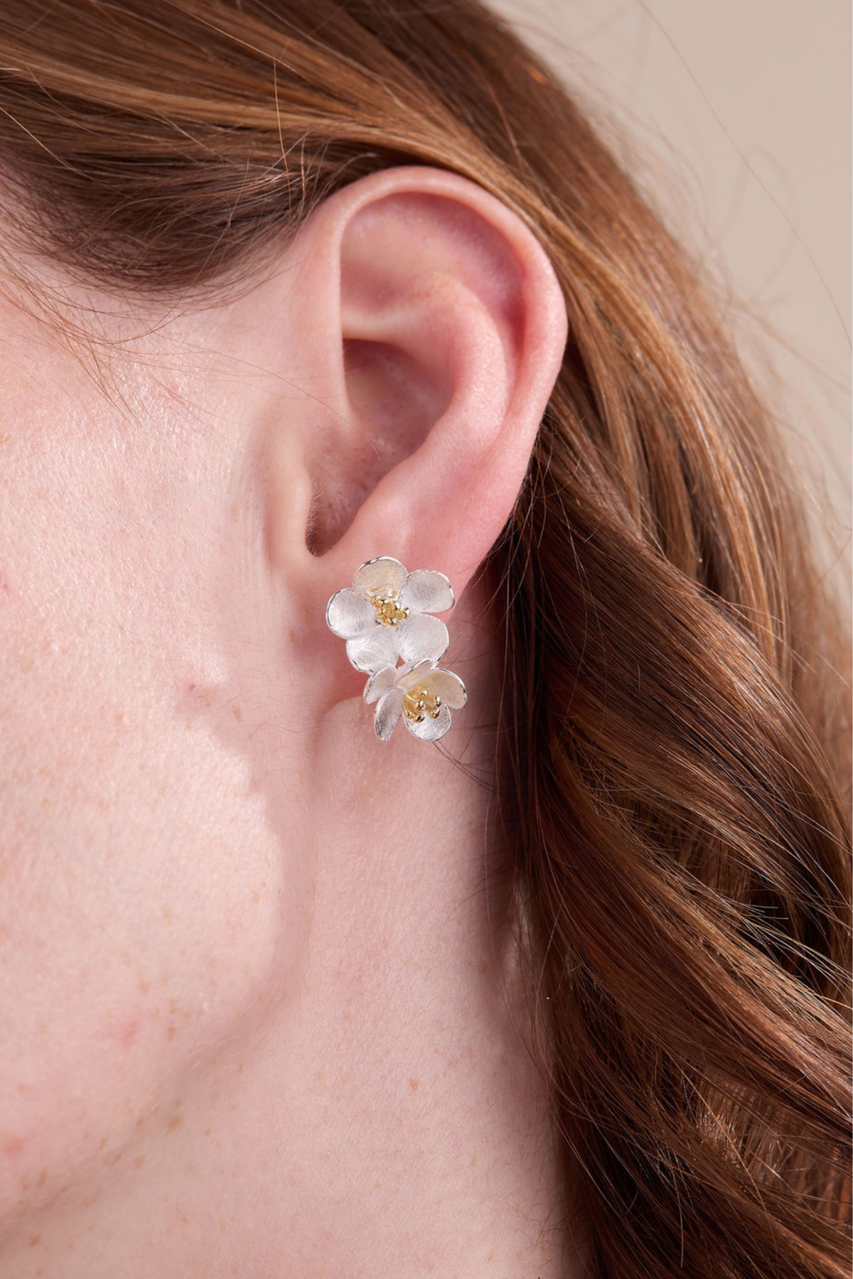Sakura Bouquet Silver Studs