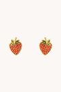 Strawberry Gold Stud Earrings