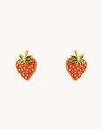 Strawberry Gold Stud Earrings
