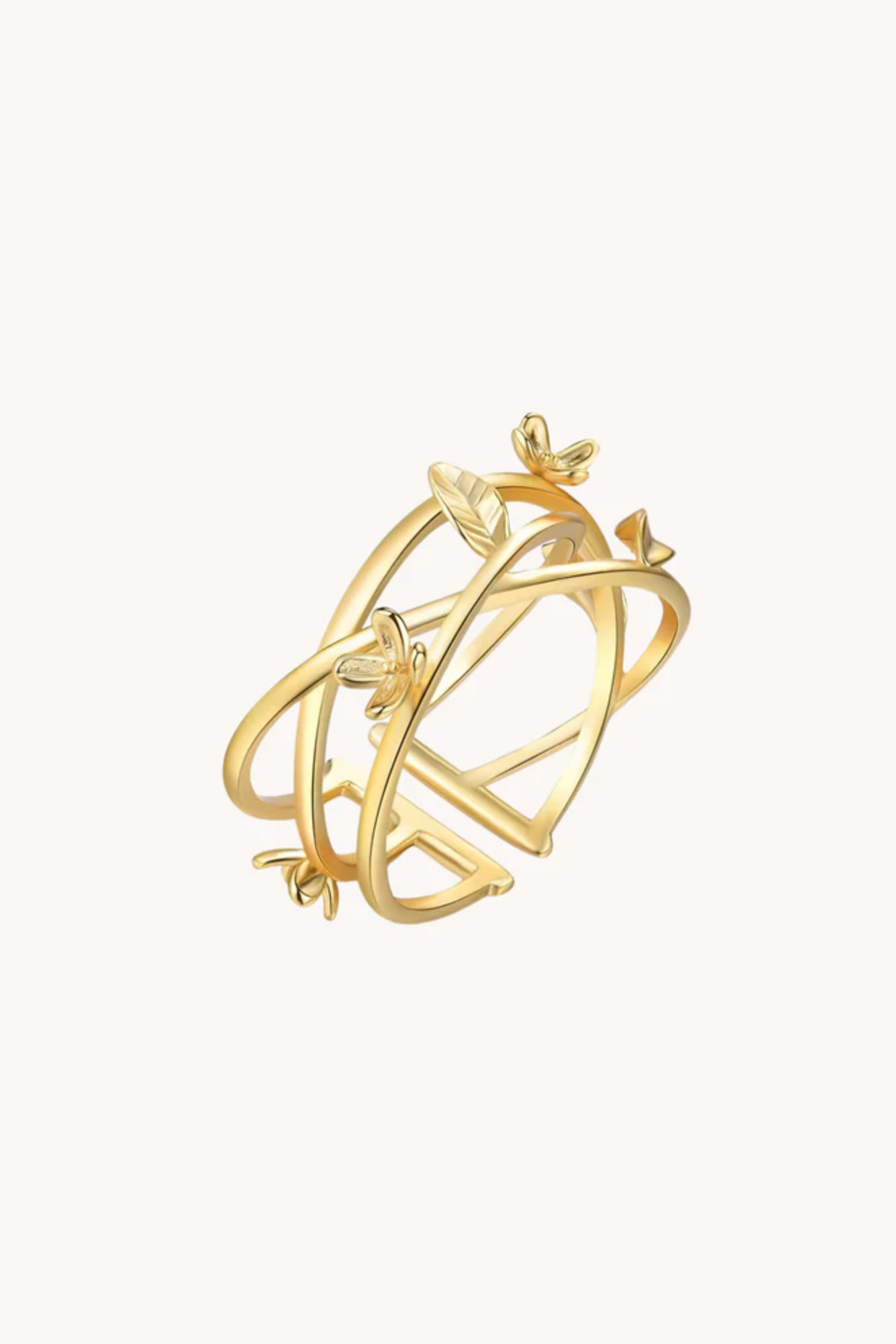 Wildflower Gold Adjustable Ring