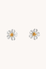 Parijatak Silver Stud Earrings