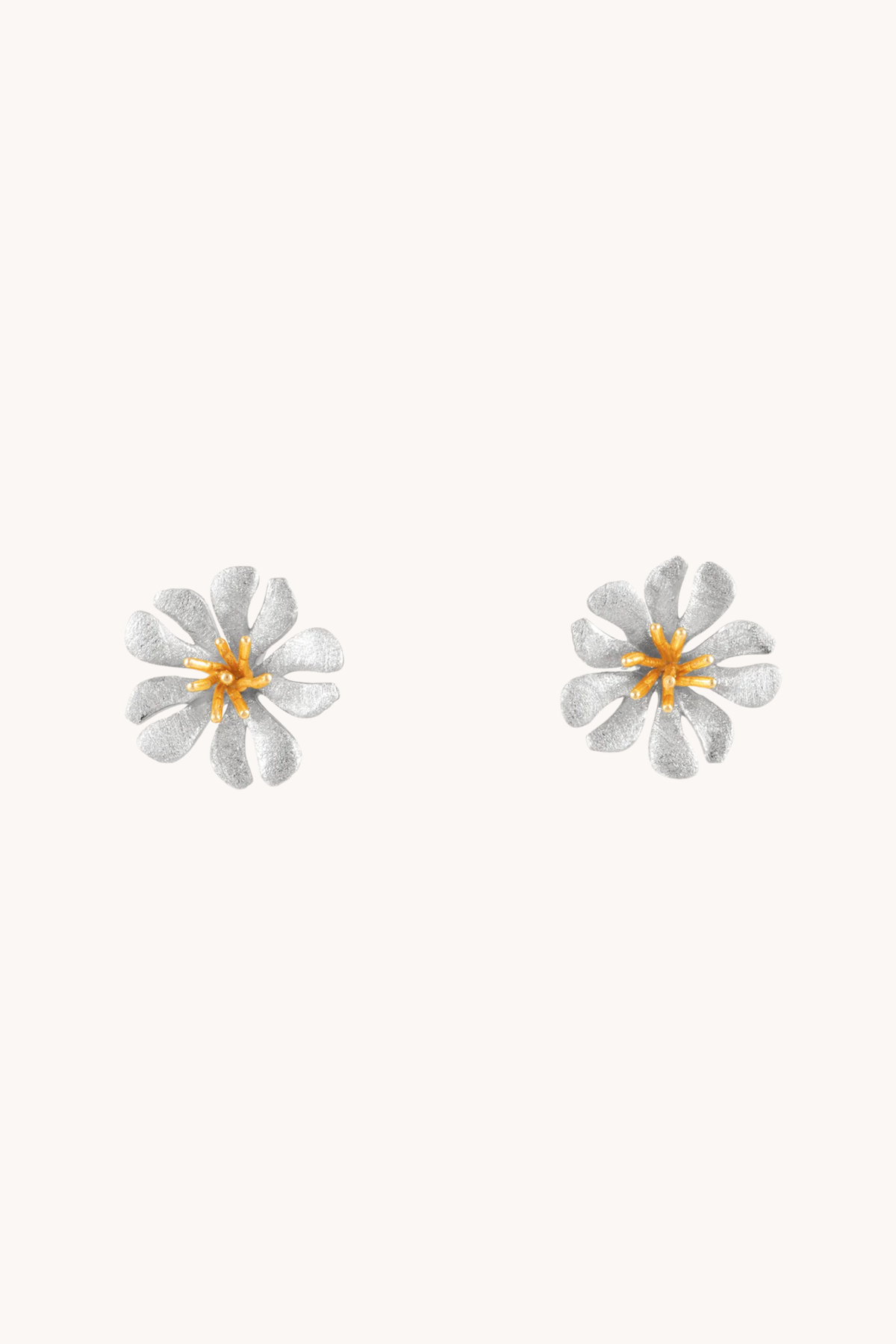 Parijatak Silver Stud Earrings