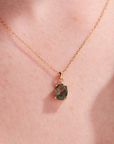 Green Moss Round Necklace