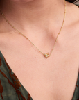 Bumblebee Citrine Gold Necklace