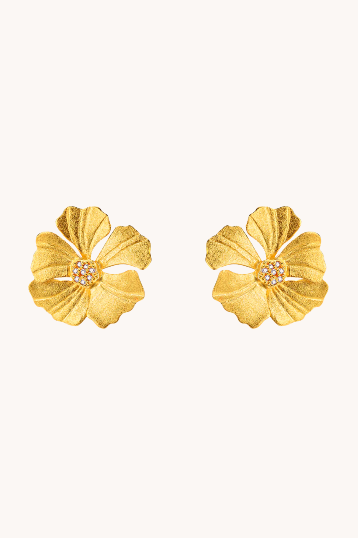 Rose Periwinkle Gold Stud earrings