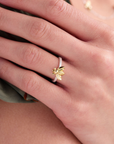 Bumbling Bee Gold Adjustable Ring