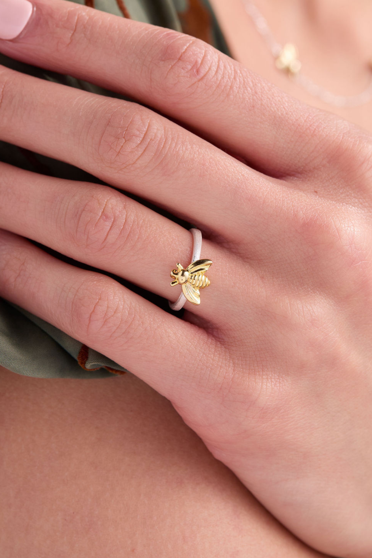 Bumbling Bee Gold Adjustable Ring