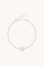 August Poppy Silver Birthflower Bracelet