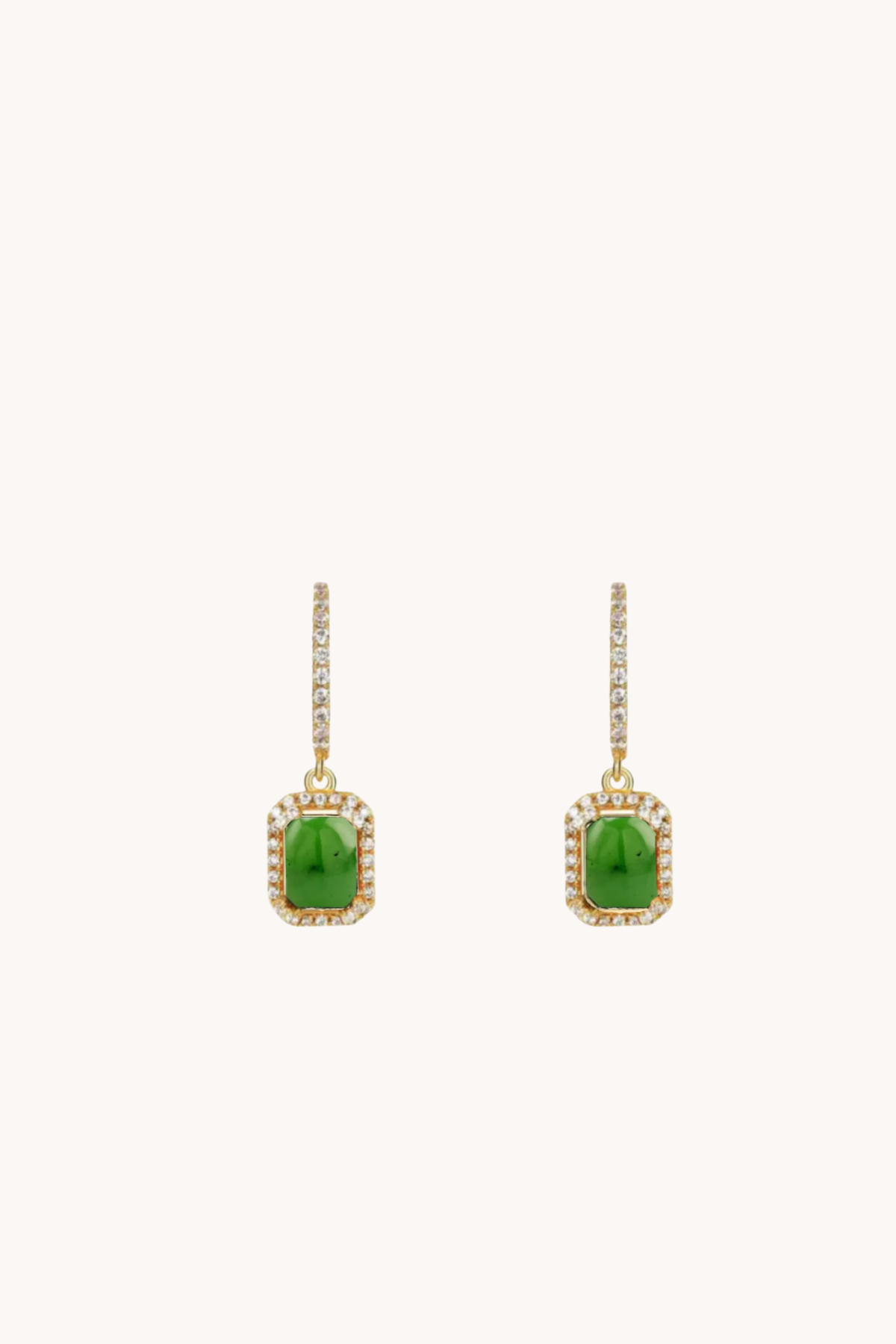 Jade Timeless Gold Drop Earrings