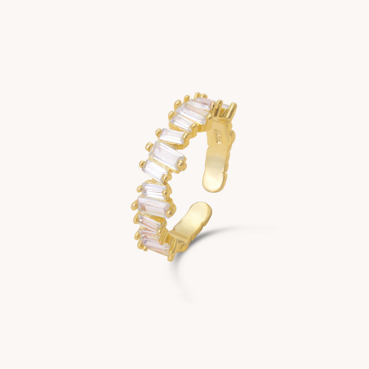 Sparkle Gold Adjustable Ring