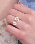 Orchid Silver Adjustable Ring