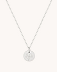 August Poppy Silver Birthflower Necklace
