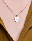August Poppy Silver Birthflower Necklace
