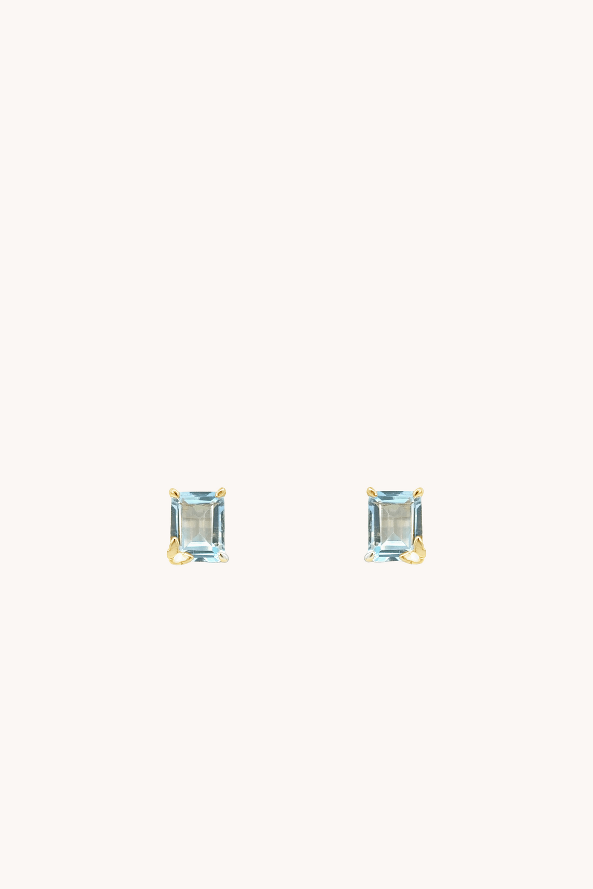 Butterfly Aquamarine Gold Studs