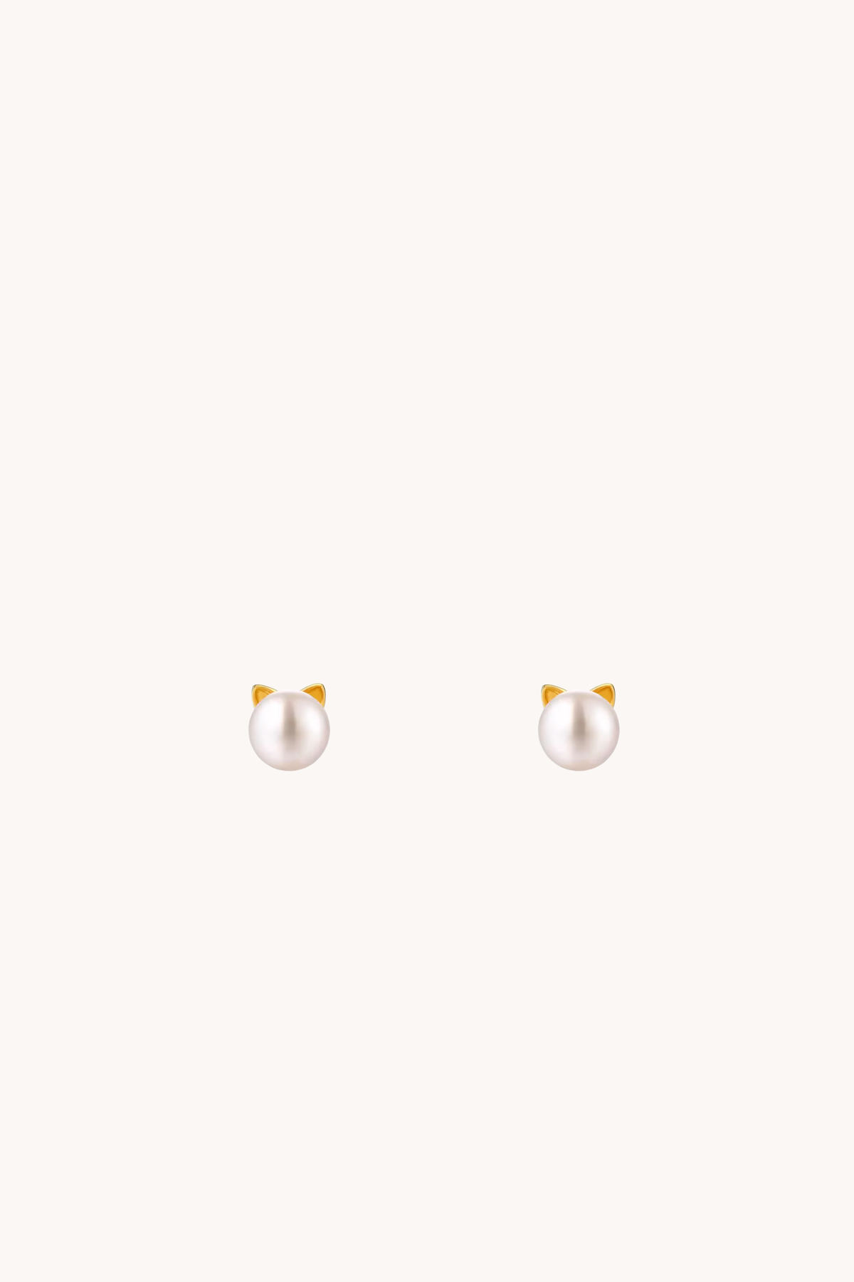 Cat Pearl Studs