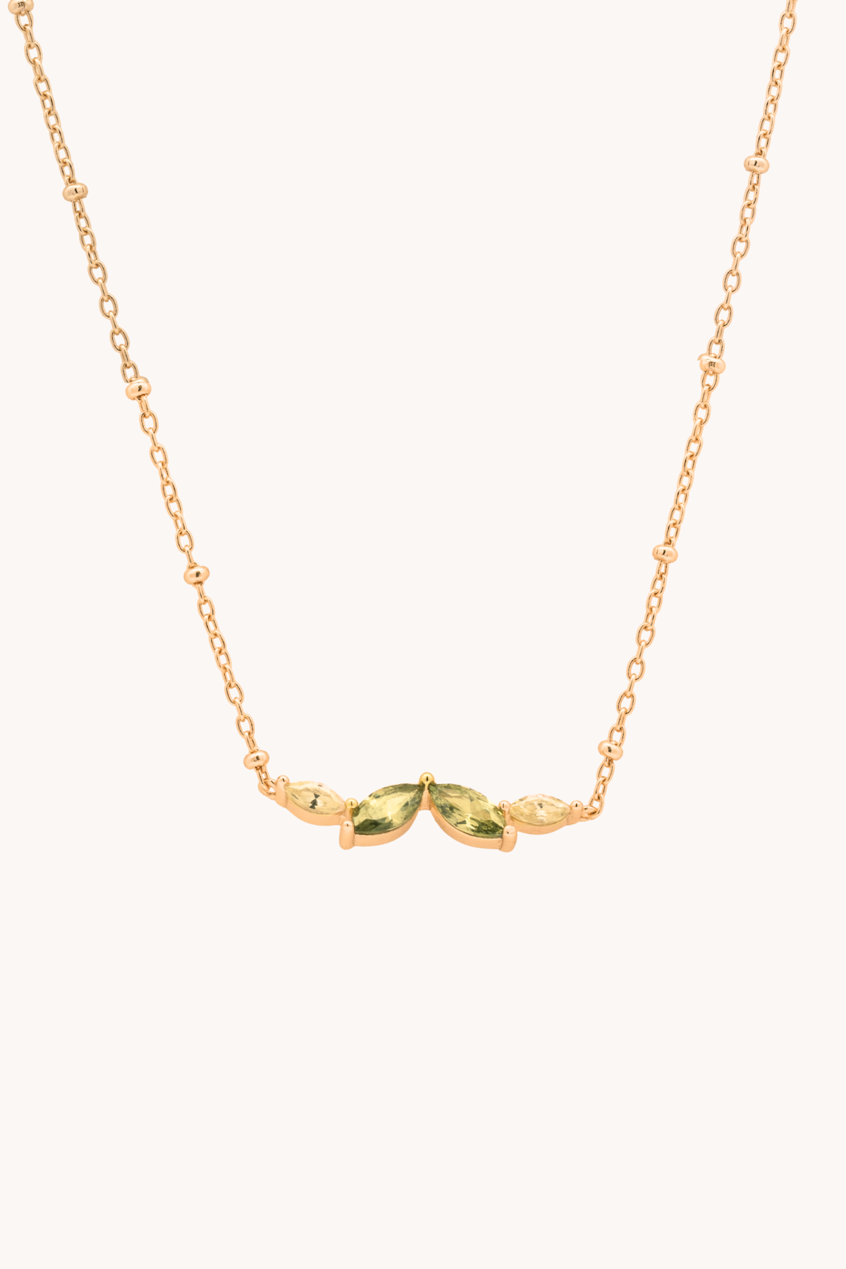 Autumn Marquise Leaf Gold Necklace