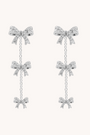 Beautiful Bow Silver Drops