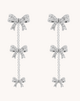 Beautiful Bow Silver Drops