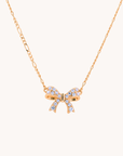 Beautiful Bow Gold Necklace