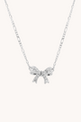 Beautiful Bow Silver Necklace