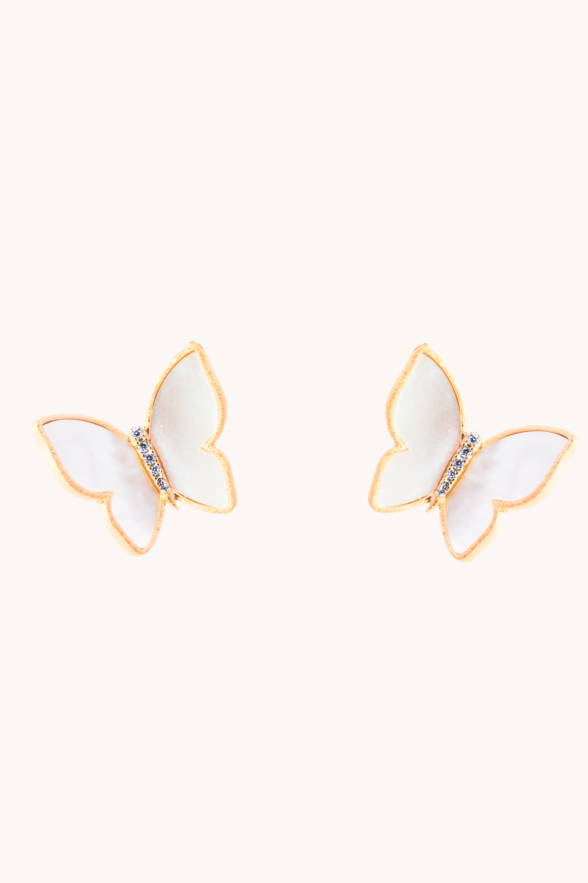 Butterfly Mother of Pearl Stud Earrings