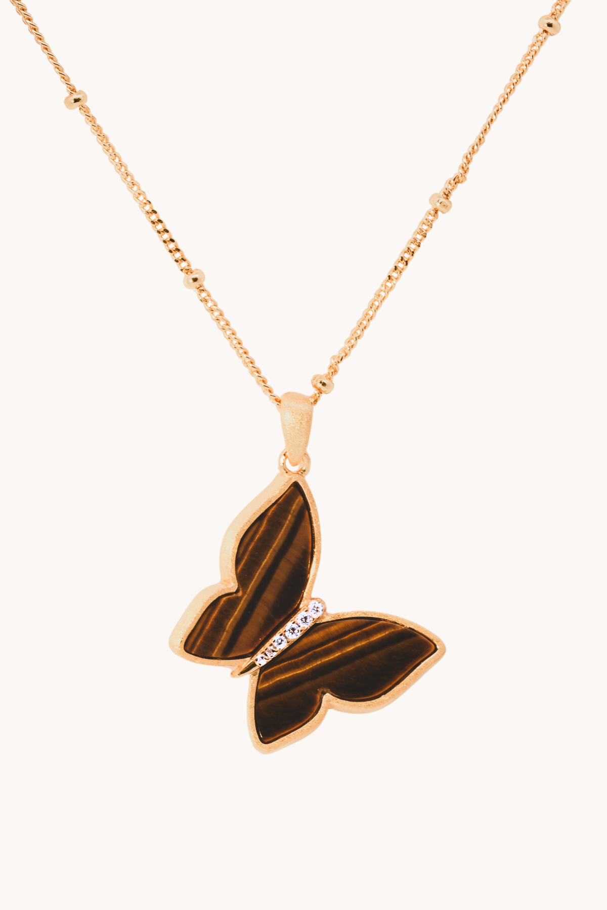 Butterfly Tiger Of Eye Necklace
