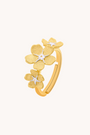Cherry Blossom Gold Adjustable Ring