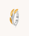 Delicate Leaves Adjustable Ring