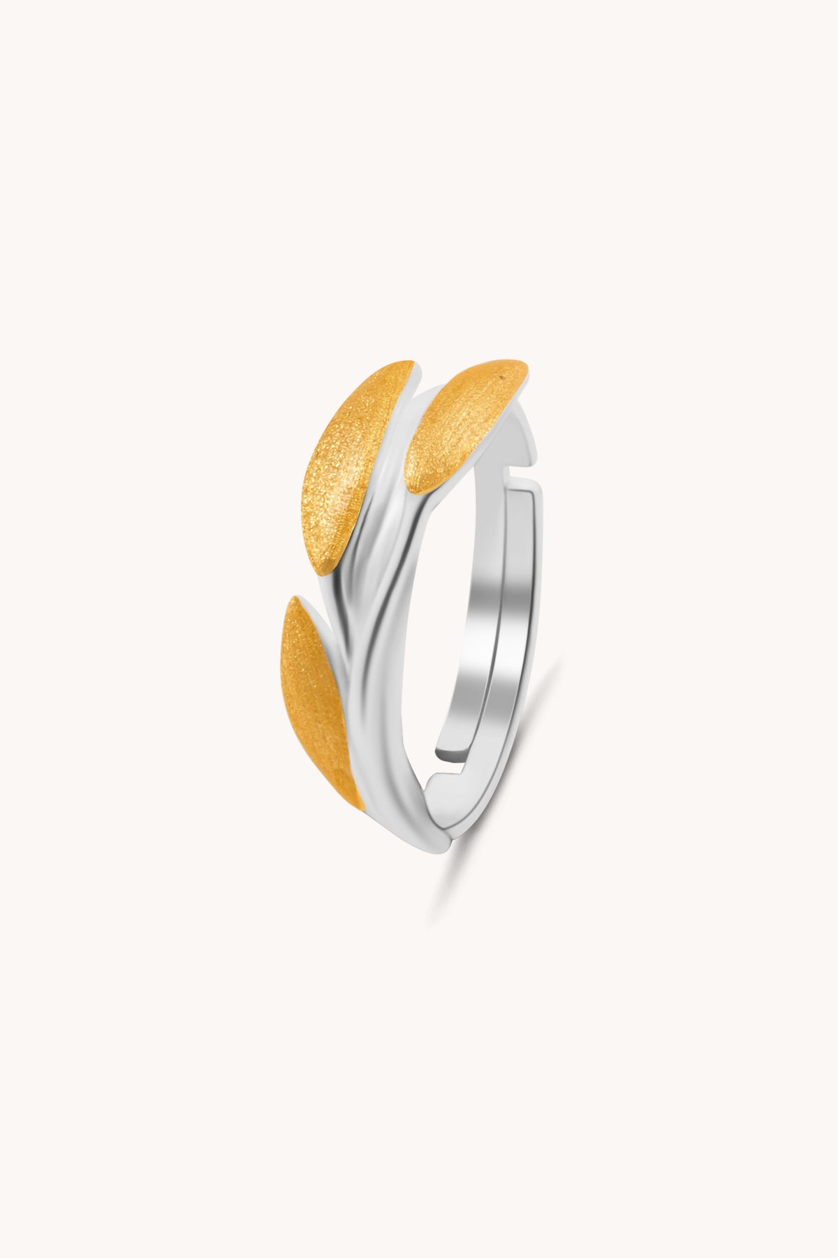 Delicate Leaves Adjustable Ring