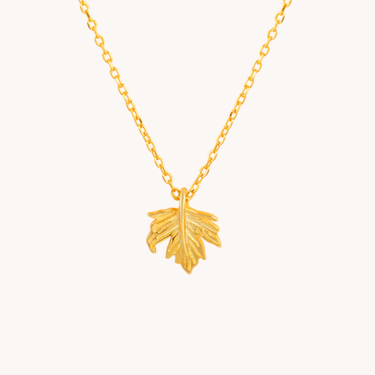 Autum Leaf Gold Necklace