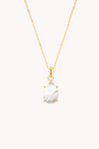 Mother Of Pearl Oval Pendant With Chain
