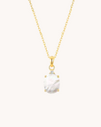 Mother Of Pearl Oval Pendant With Chain
