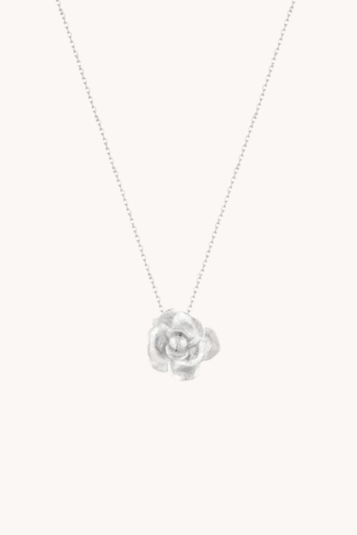 Rose multiflora silver necklace