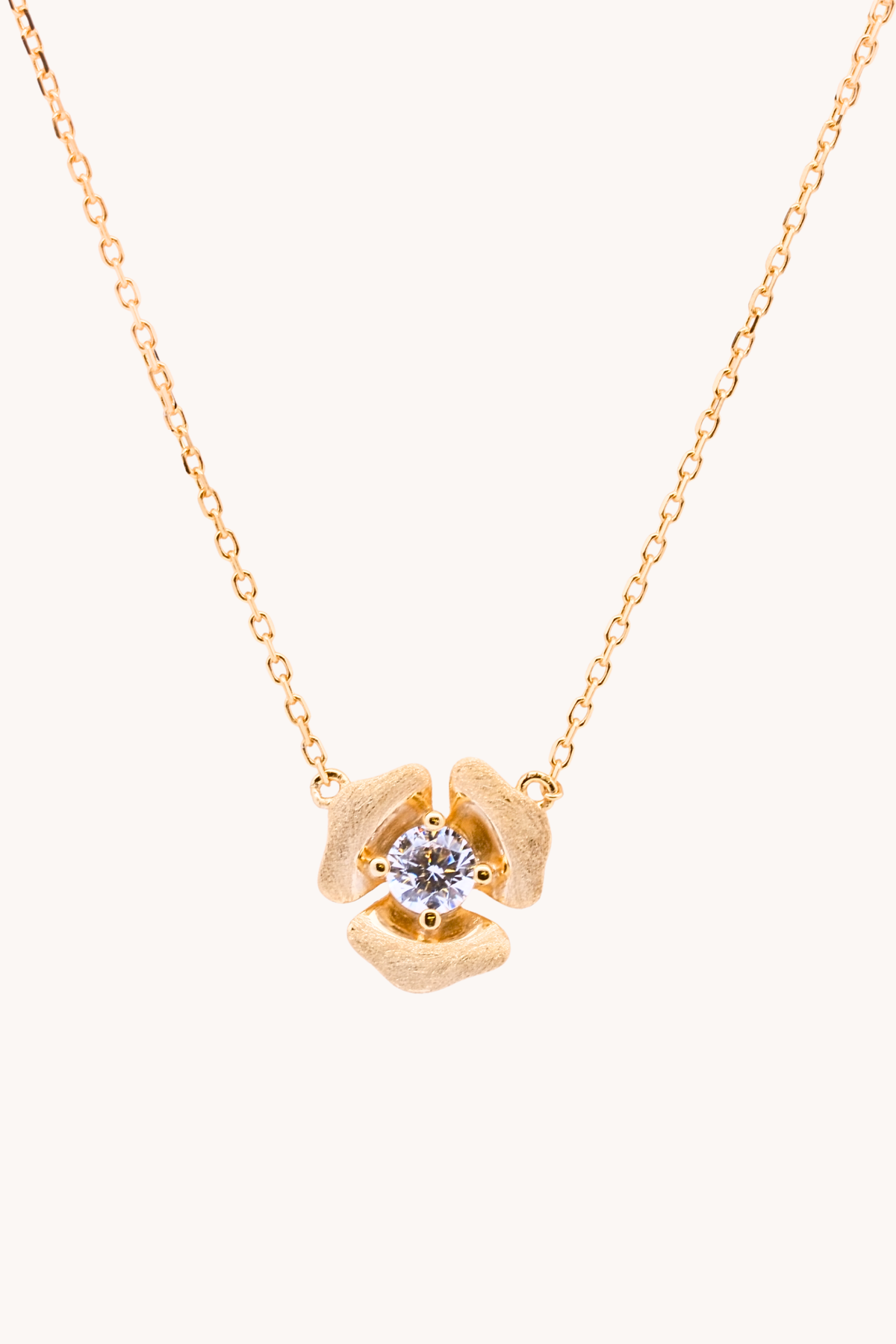 Rosebud gold necklace